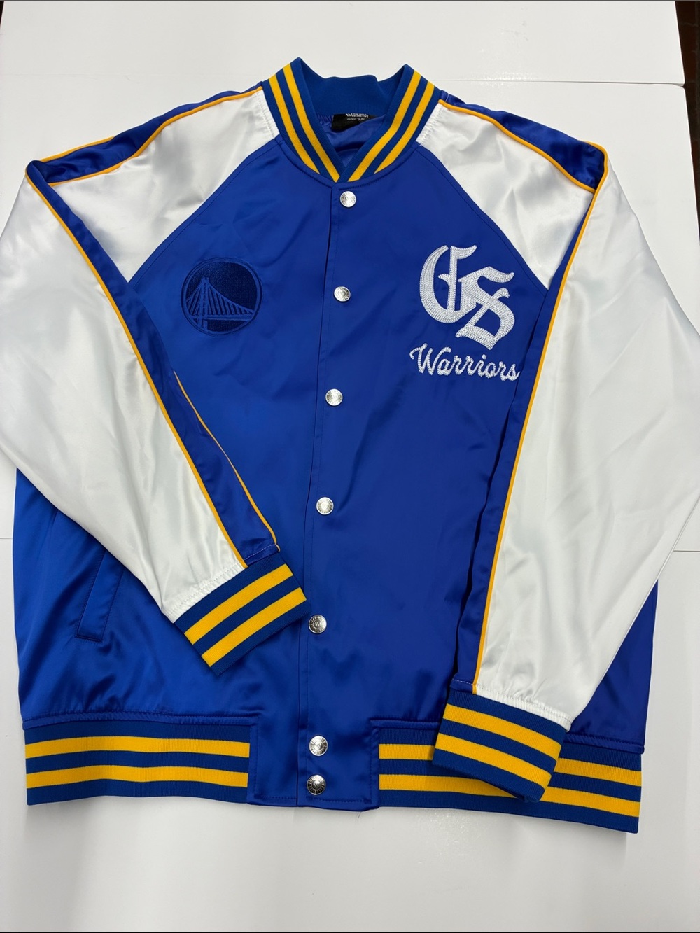 NEW The Wild Collective Warriors Satin Varsity Jacket Size Large